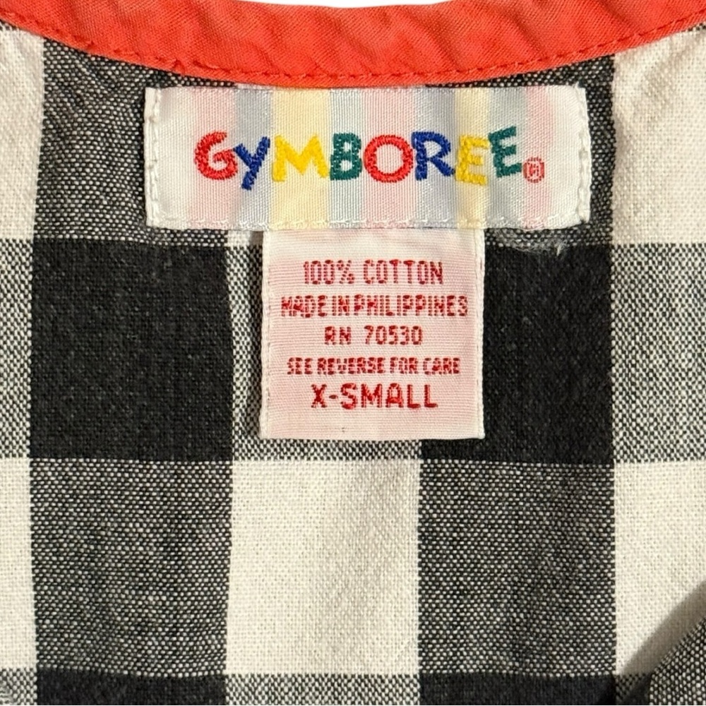 Vintage Gymboree Buffalo Check Plaid Dress X-Small Rainbow Tag 90s Y2K - Picture 5 of 5